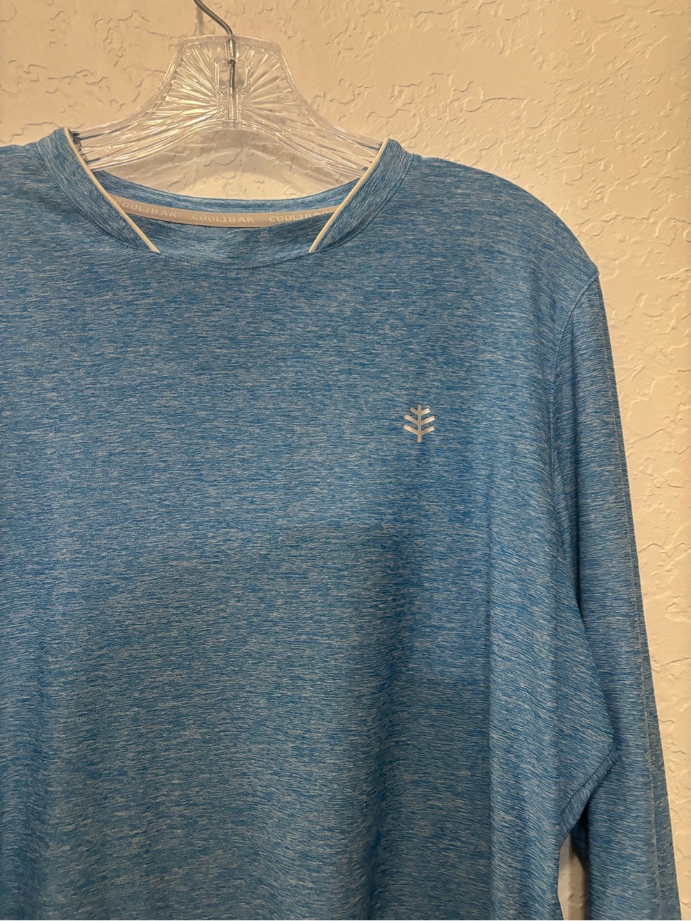 Coolibar match point upf50 long sleeve shirt -large blue - Picture 3 of 5